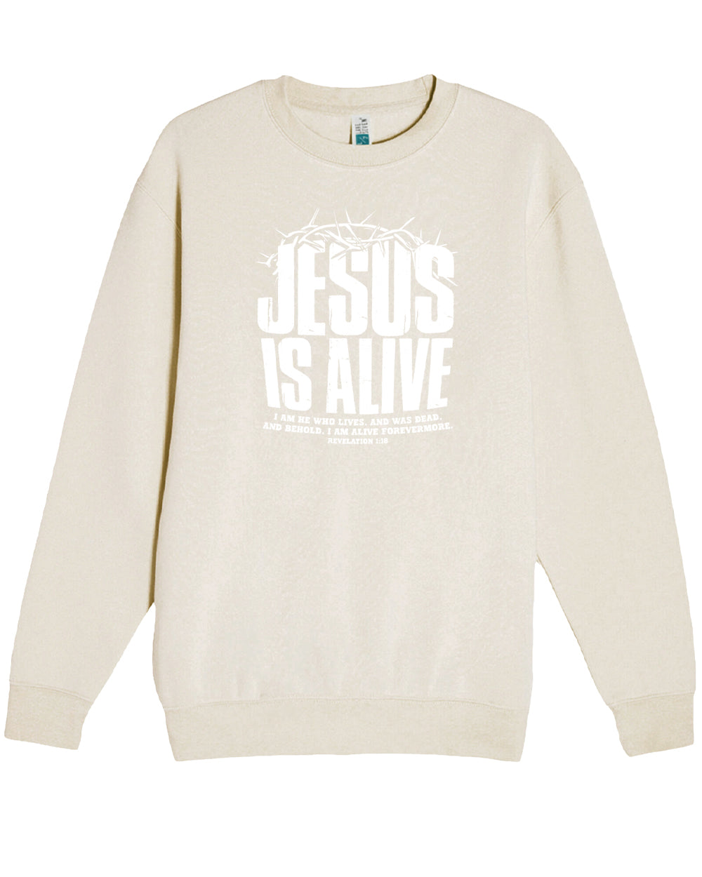 Jesus Is Alive Christian Resurrection Sweatshirt | Revelation 1:18