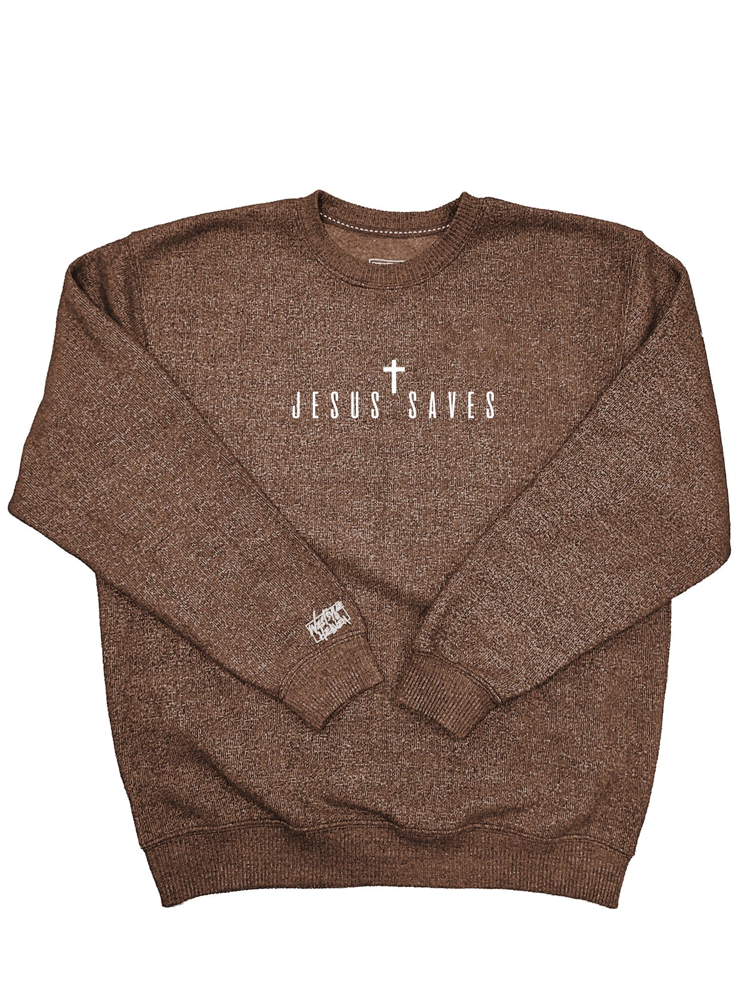 Jesus Saves Premium Crewneck Sweatshirt | The Softest Christian Faith Crewneck