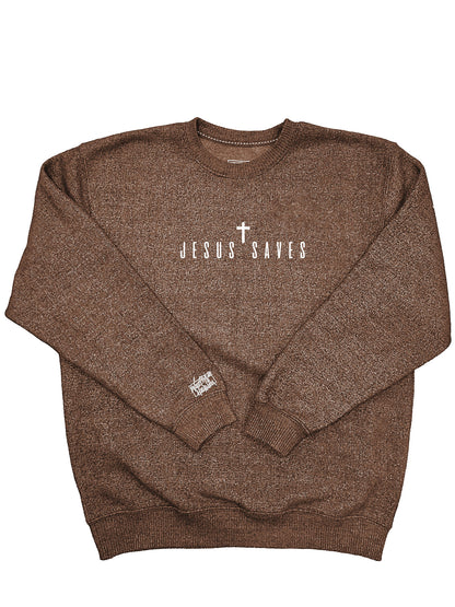 Jesus Saves Premium Crewneck Sweatshirt | The Softest Christian Faith Crewneck