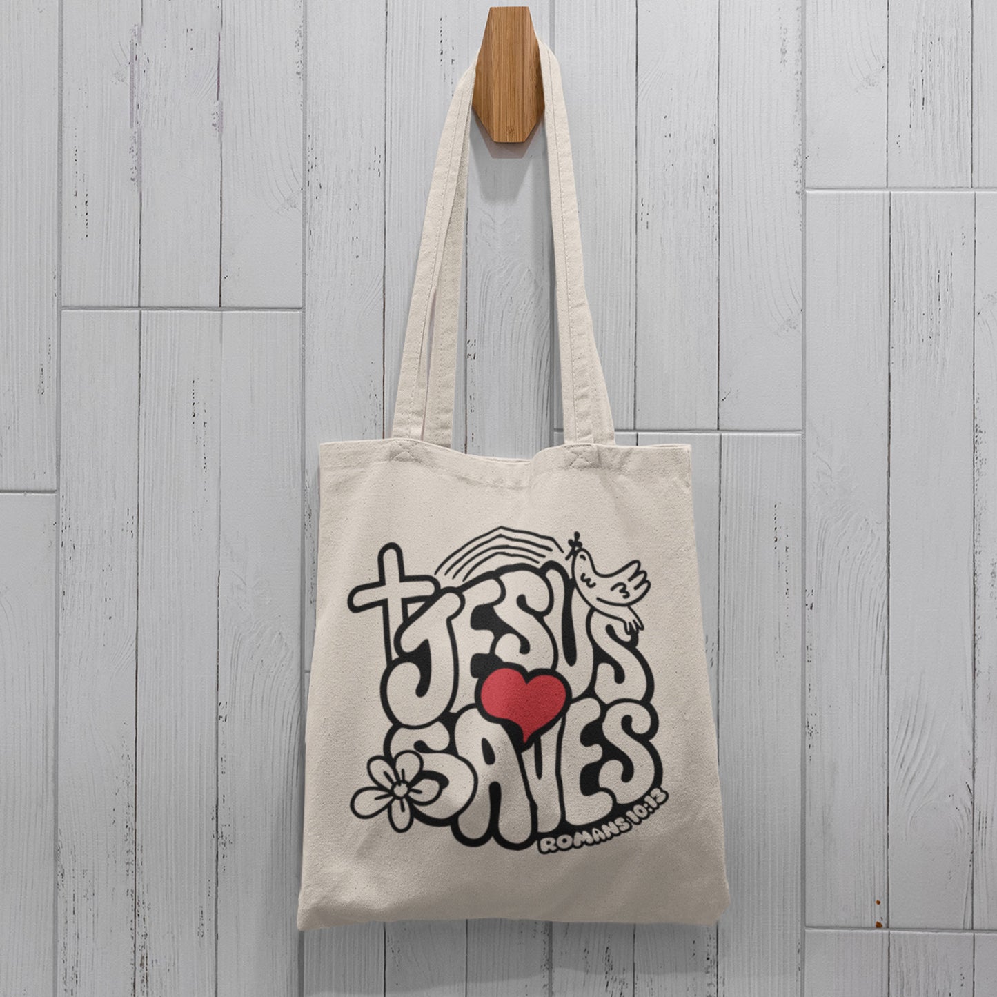 Jesus Saves Tote Bag – Everyday Faith Carry