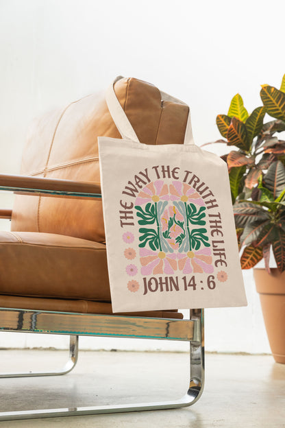 The Way, The Truth, The Life - John 14:6 Heavy Canvas Tote Bag