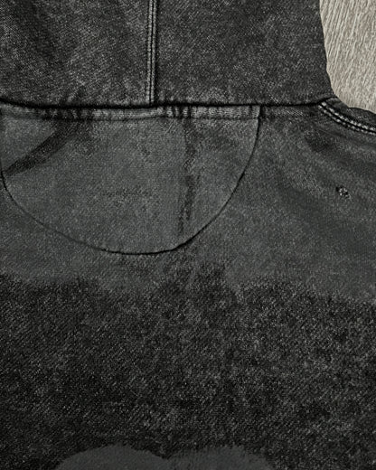 Sin Is Real, So Is the Cross | Black Grunge Heavyweight Hoodie