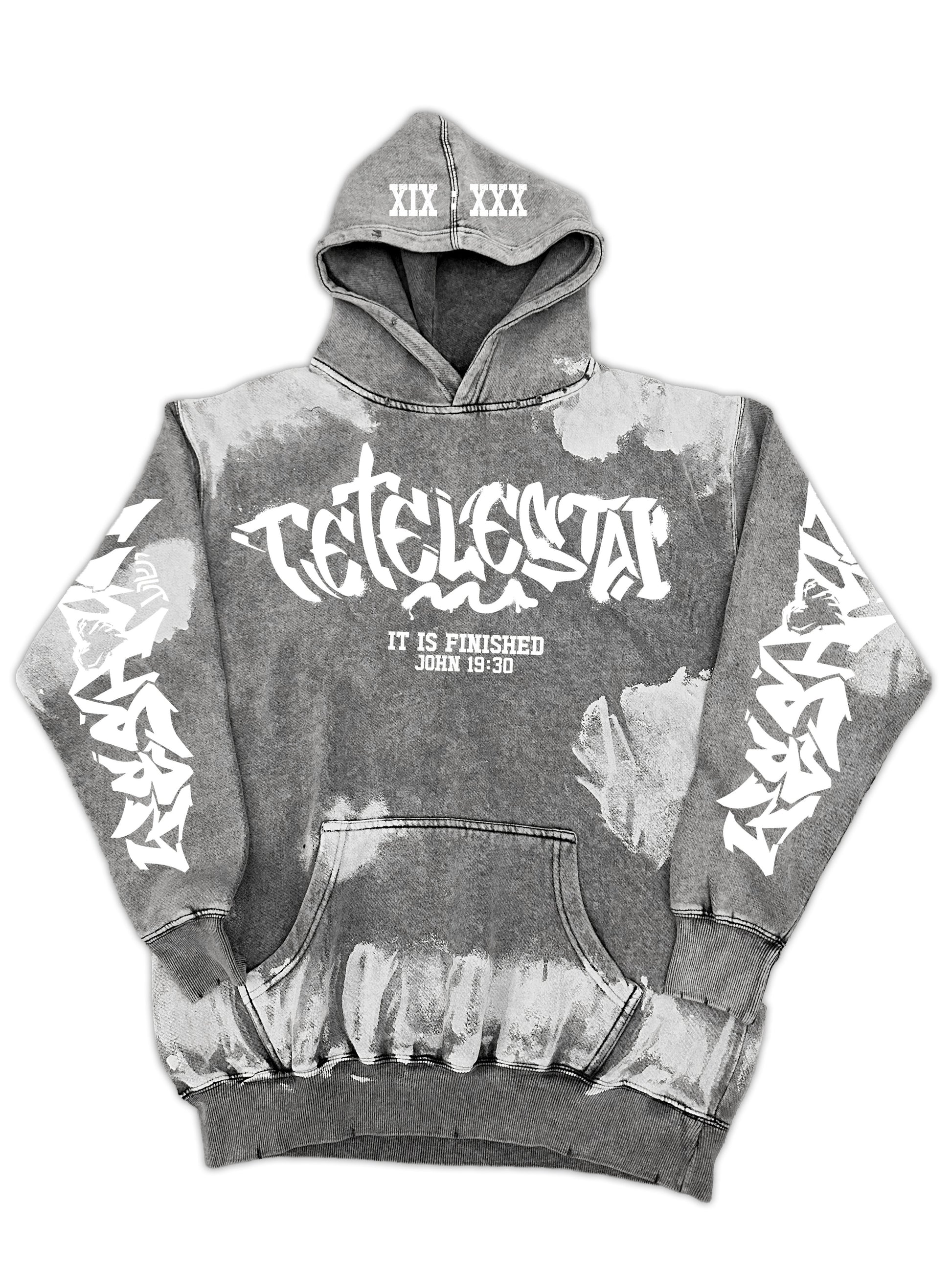 Tetelestai Christian streetwear hoodie John 19 30 grunge faith hoodie