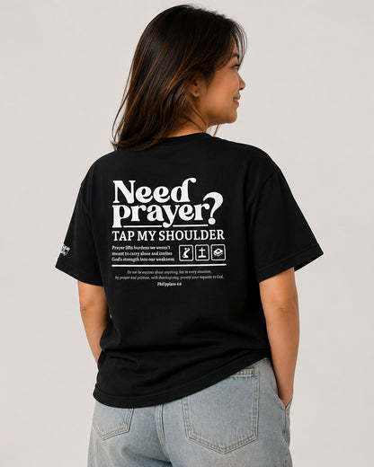 Need Prayer? Oversized Christian T-Shirt